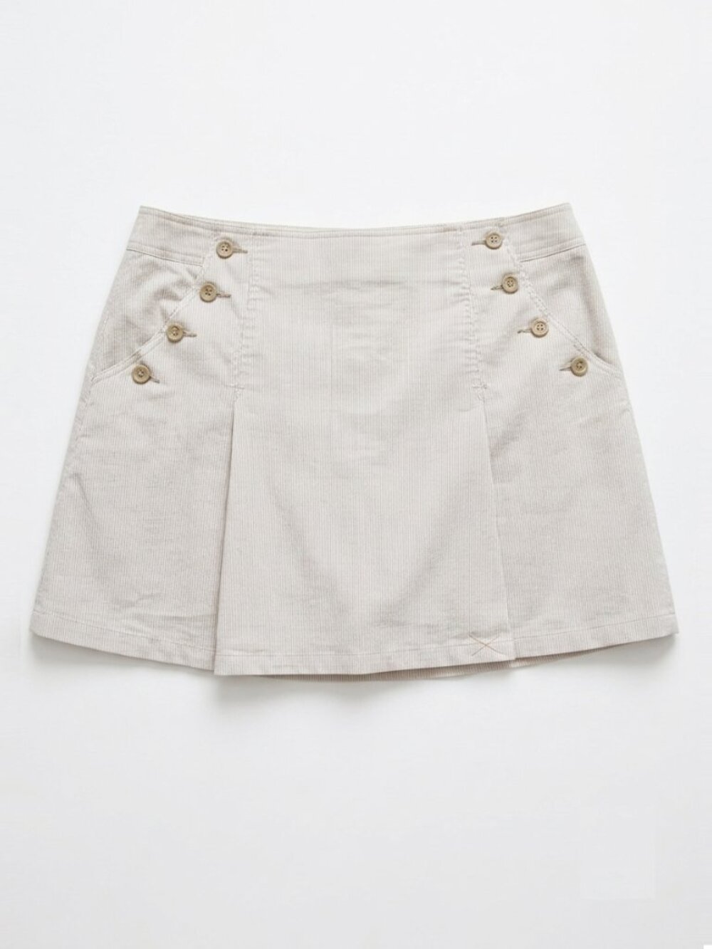 Jessica Khaki & White Seersucker Nautical Sailor Skort – Size 14